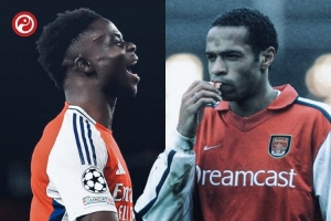 赛事分析-单赛季欧冠进球超过5粒，阿森纳队史仅亨利、萨卡做到